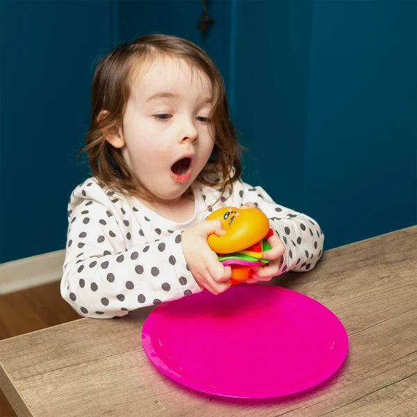 HGL Fidget Burger Multicolour SV22016 | Build It | Squish It | Kids Novelty Toy | Fidget Sensory Toy | Food Toy | Small Gift Toy | Burger Toy For Kids