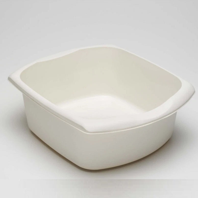 Addis Rectangular Bowl Linen Cream 9.5Ltr 510561 | Hard Wearing and Wipe Clean | Washing Up Bowl | Plastic Utility Basin