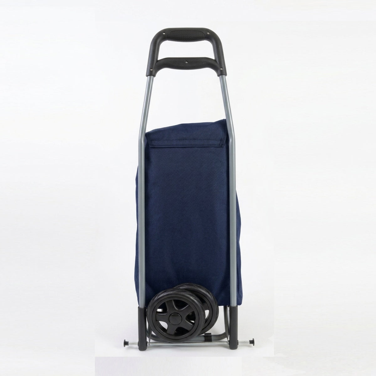 KS Brands Ltd  Spot Shopping Trolley Navy Blue BB1196 | 2 Wheel Spot Pattern Folding Grocery Cart | Heavy Duty Lightweight Shopper Bag | Ergonomic Handle Frame