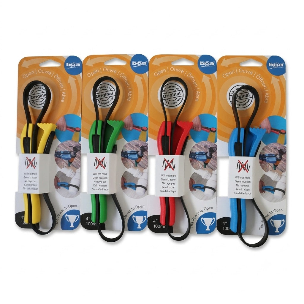 Baby Boa Jar Opener 100mm Assorted Colours Pack of 1 BOA-4 | Constrictor Rubber Strap Wrench | Universal Jar Opener and Pipe Gripper | Multi Purpose DIY Tool