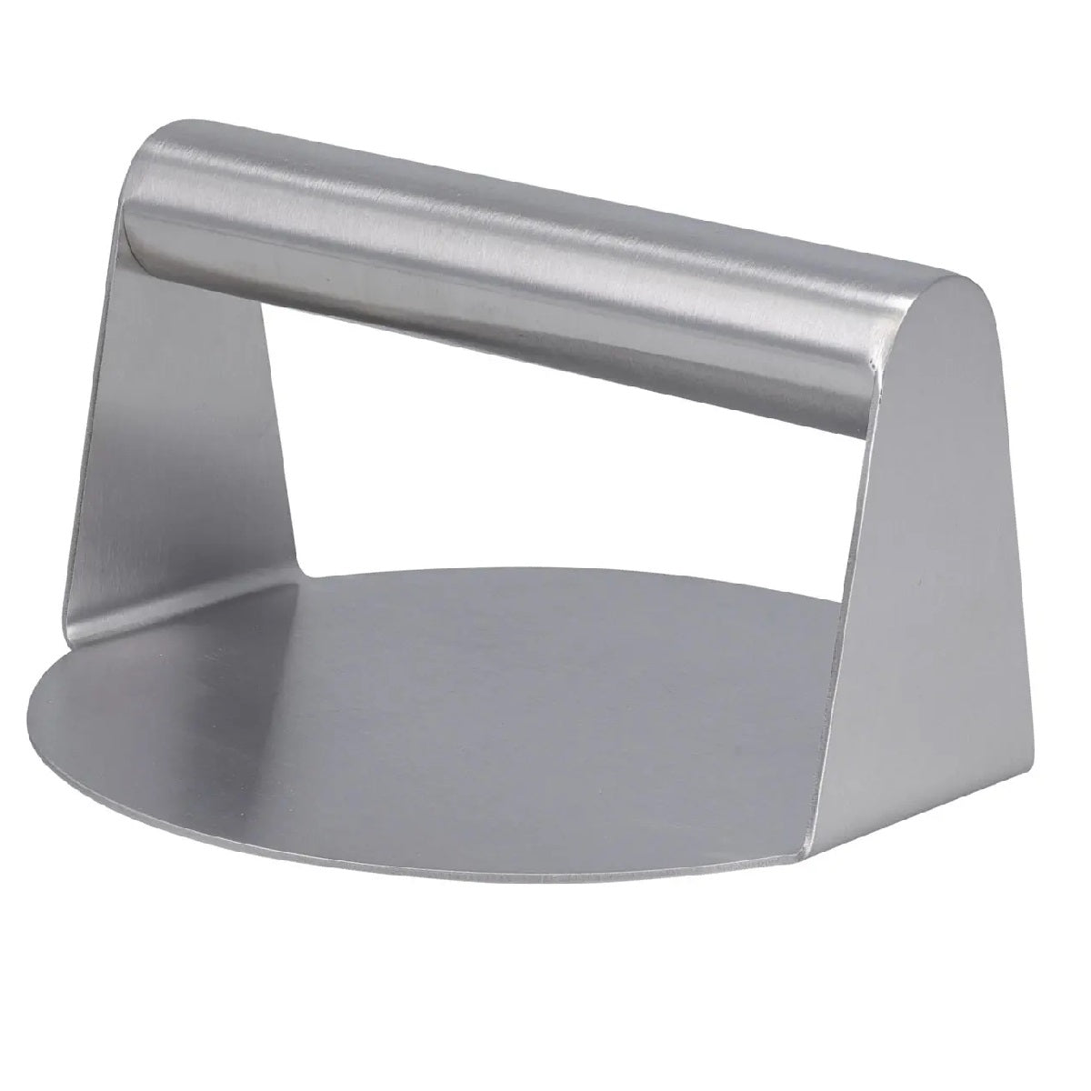 BBQ Equipment Stainless Steel Smash Burger Press Silver 14cm x 13.7cm x 7.5cm C85000490 | Heavy Duty Hamburger Maker | Round Patty Smasher Grill Tool | Dishwasher Safe