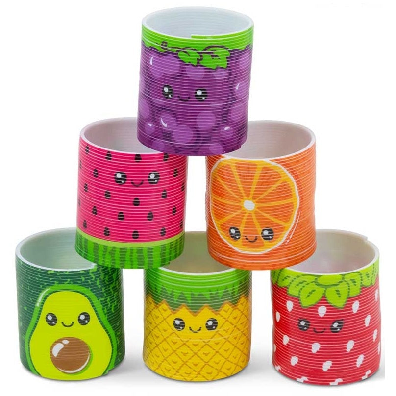 Tobar Super Sweet Fruity Springy Assorted Colours 38820 | Squeezy Stretchy Toy | Colourful Spring Toy