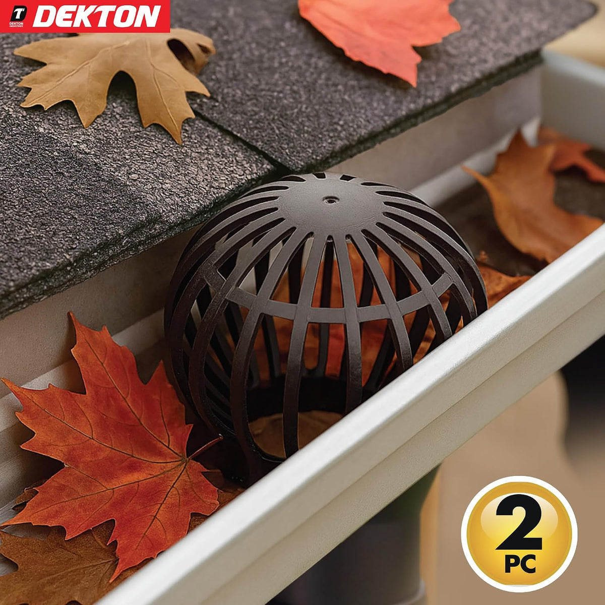 Dekton Drainpipe Covers Black 145mm x 132mm Pack of 2 DT30375 | Gutter Balloon Guards | Flexible Downpipe Leaf Filters | Weatherproof Blockage Protectors