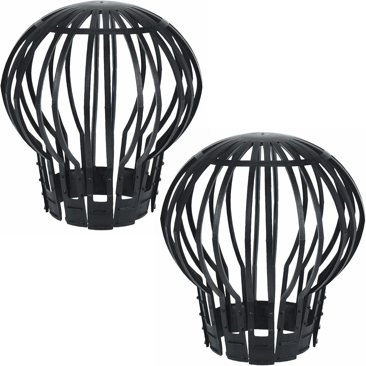 Dekton Drainpipe Covers Black 145mm x 132mm Pack of 2 DT30375 | Gutter Balloon Guards | Flexible Downpipe Leaf Filters | Weatherproof Blockage Protectors