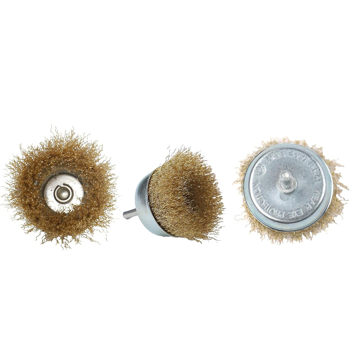 Dekton Wire Cup Brush Brass Plated 75mm DT80507 | 6mm Shank Power Drill Attachment | Remove Paint-Rust and Scale | Ideal for Hard to Reach Places | 4500RPM Maximum Speed | Suitable for Power Drills