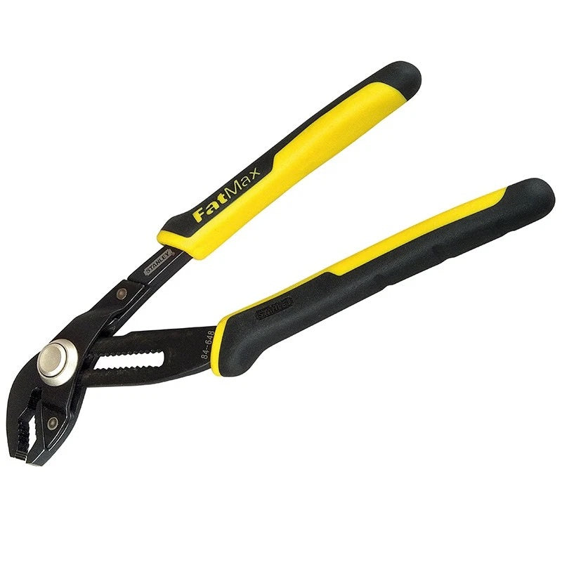 Stanley FatMax Groove Joint Plier Black and Yellow 250mm 0-84-648 | Adjustable Water Pump Plier | Multi Purpose Hand Tool | 62mm Jaw Capacity