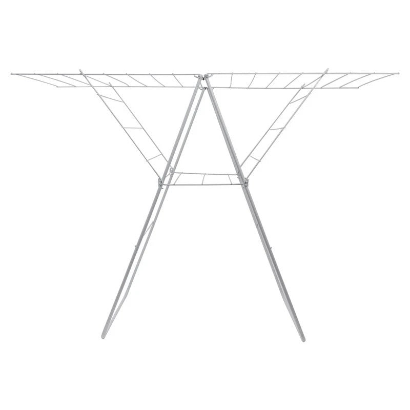JVL Winged Clothes Airer White 19Mtr 11-064 | Multi-Position Wings | Extra Drying Space | Wings Secure in Place | Easily Folds Flat | Lightweight | Easy to Move