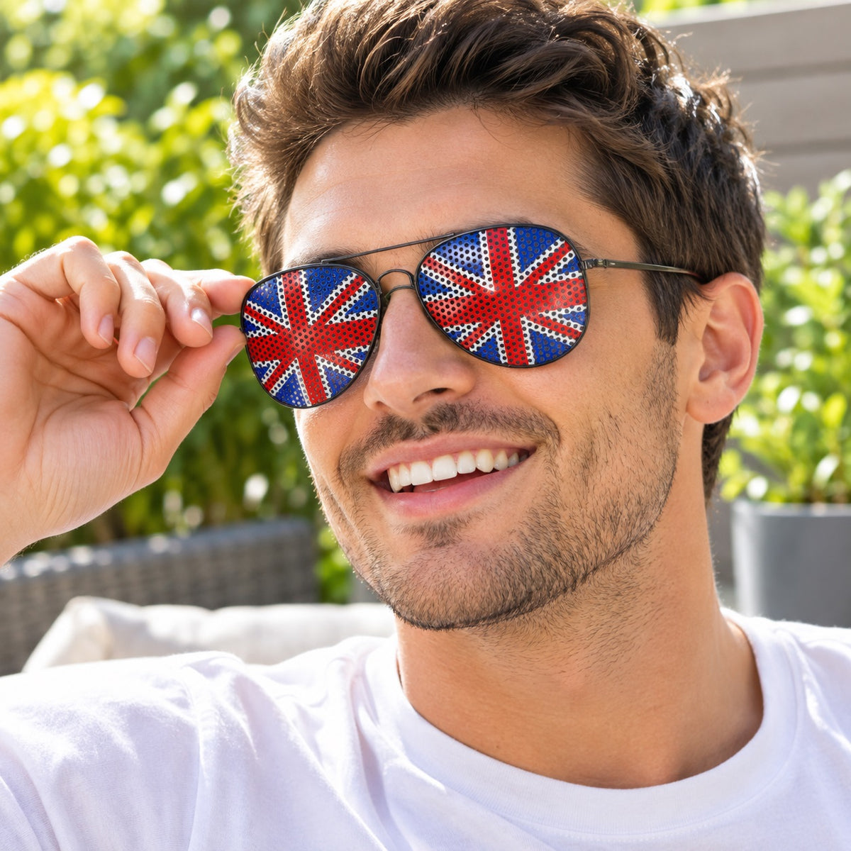 Henbrandt Adult Aviator Union Jack Glasses Multicolour U21265 | British Flag Glasses | Party Glasses | Patriotic Glasses | British Party Accessories | Novelty Aviator Glasses