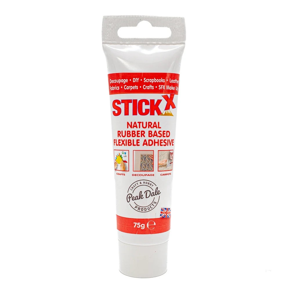 Stick X Natural Rubber Based Flexible Adhesive Tube White 75ml 54552 | Multi Purpose Bonding Adhesive | Craft and Repair Glue