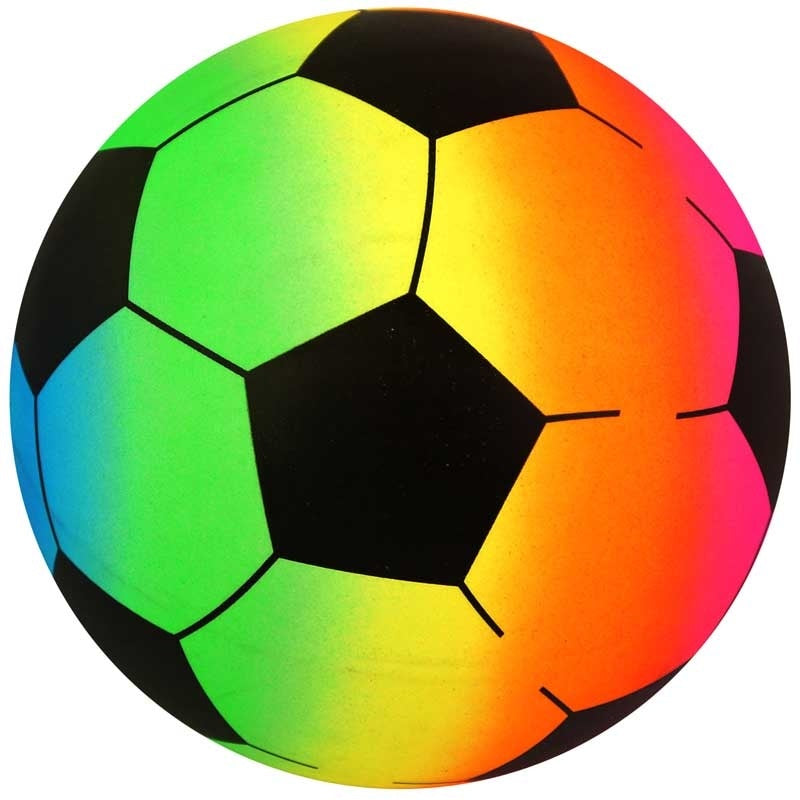 Henbrandt PVC Rainbow Football Multicolour 23cm R38859 | 80G Weight | Kids Sports Ball | Kids Outdoor Toys | Colourful Football | Sports Equipment