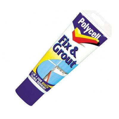 Polycell Tile Fix and Grout Tube White 330g 5093032 | 2 in 1 for Quick Tiling Repairs