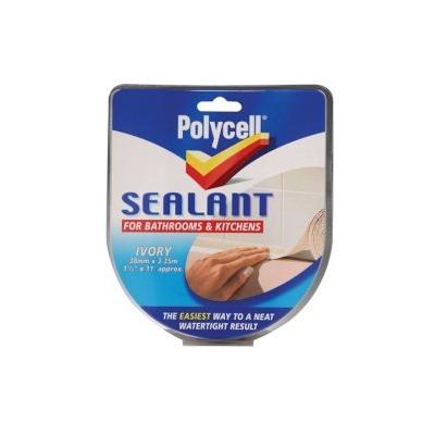 Polycell Sealant Strip For Kitchens and Bathrooms White 38mm x 3.35Mtr 6033785