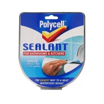 Polycell Sealant Strip For Kitchens and Bathrooms White 22mm x 3.35Mtr 6033784
