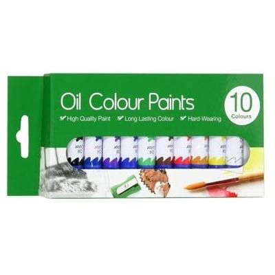 Tallon Assorted Oil Colour Paints Tubes - 10 x 6ml