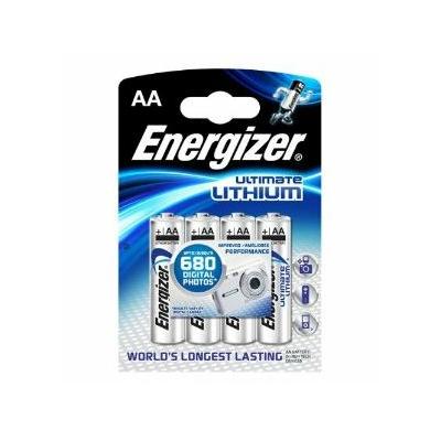 Energizer FR6 Ultimate Lithium AA Batteries Silver 1.5V 4Pk L91B4