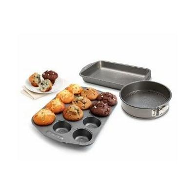 Circulon Springform Rectangular Bakeware Cake Twelve Cup Muffin Tin Set 9-Inch 3Pk57354