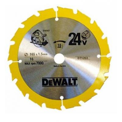 Dewalt Cordless Circular Saw Blade 10mm x 165mm DT1203