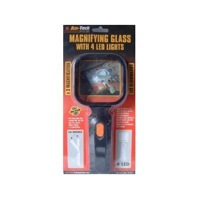 Amtech Magnifying Glass with Four LED Lights Black S2920