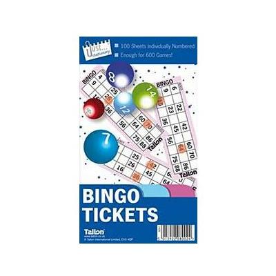 Tallon Just Stationery Jumbo Bingo 600 Games Coded Tickets Book Pad Assorted 8002