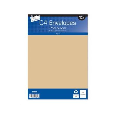 Tallon C4 Envelopes Peel and Seal Assorted 229mm x 324mm 15Pk 4671