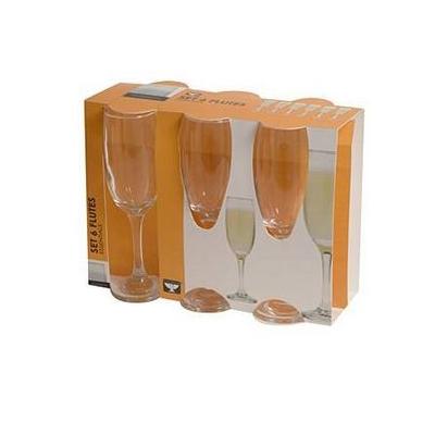 Ravenhead Essentials Flute Glasses Clear 220ml Set of 6 0040.048