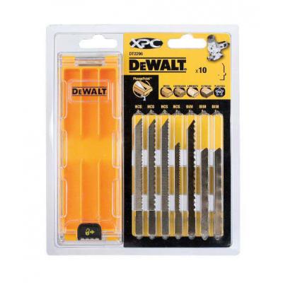 Dewalt Assorted Size Jigsaw Wood Cutting Blades Kit Metallic Silver 10Pk DT2296-QZ 