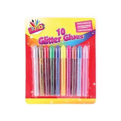 Tallon Glitter Glues On Card Multicolored 10Pk 5032