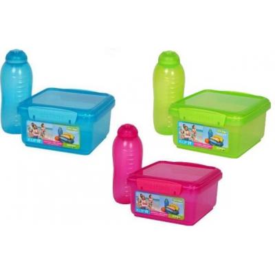 sistema-60002-klip-it-lunchplus-with-bottle---assorted-colour