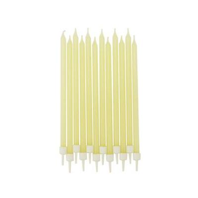Tala Tapered Candles with Holders Ivory Pack of 12 13cm 14184