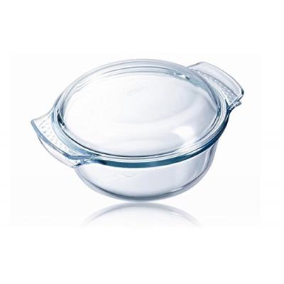 Pyrex Essentials Round Borosilicate Glass Casserole Clear 1.6Ltr 204A000 5043