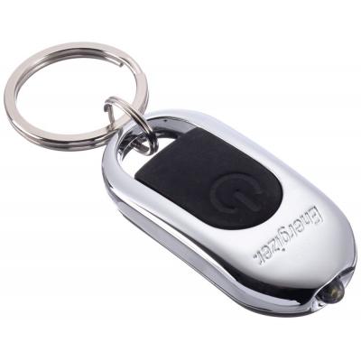 Energizer Chrome Effect Cast Metal Body Hi-Tech LED Keychain Torch Light Silver and Black 632628