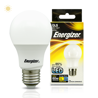 Energizer Energy Saver Non-Dimmable GLS ES E27 Opal LED Bulb Warm White 9.2W S8863