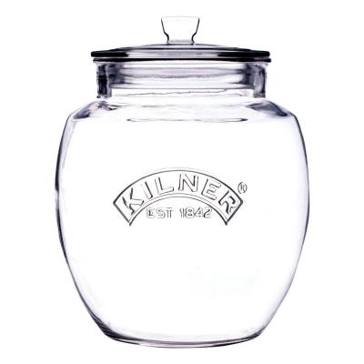 Kilner Push Top Glass Storage With Silicone Seal For Freshness Clear 4Ltr 0025.743