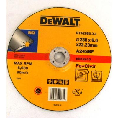 Dewalt Inox Cutting Disc Black 230mm x 6mm x 22.23mm DT42650-XJ