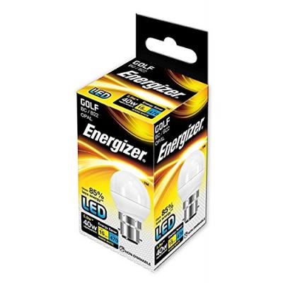 Energizer Non-Dimmable BC LED Opal Golf Bulb White 5.9W 45mm x 78mm