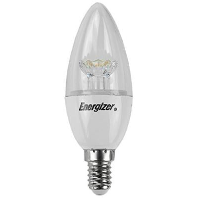 Energizer Non-Dimmable E14 LED Candle Bulb Clear 5.9W 38mm x 110mm