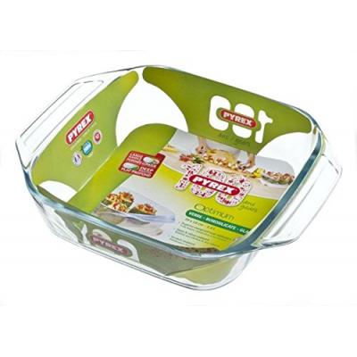 Pyrex Optimum Borosilicate Glass Square Roaster Clear 2.4Ltr 29cm x 23cm 400B000