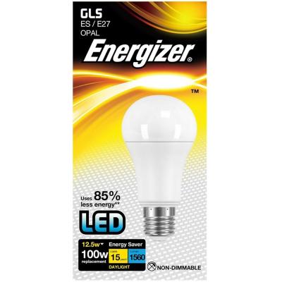 Energizer LED Opal Non-Dimmable Modern Energy Saving Light Bulb Daylight GLS ES E27 12.5W 16.2cm x 6.2cm x 6.2cm 125g 1Pk S9428