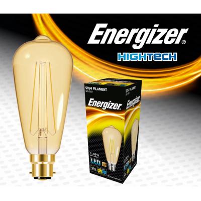 Energizer BC B22 ST64 LED Filament Energy Saving Light Bulb Warm White 20cm x 7cm x 20cm 5W S9432