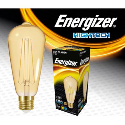 Energizer ES E27 ST64 LED Filament Energy Saving Light Bulb Warm White 20cm x 7cm x 20cm 5W S9433