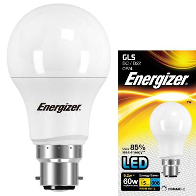 Energizer Dimmable LED GLS Energy Saving Light bulb Energy Class A Plus Warm White B22 9.2W S9420