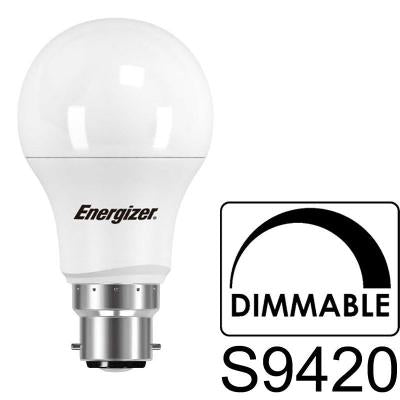 Energizer Dimmable LED GLS Energy Saving Light bulb Energy Class A Plus Warm White B22 9.2W S9420