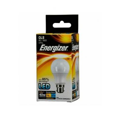 Energizer BC B22 Energy Class A Plus LED GLS Energy Saving Non-Dimmable Light Bulb Warm White 5.6W S8857