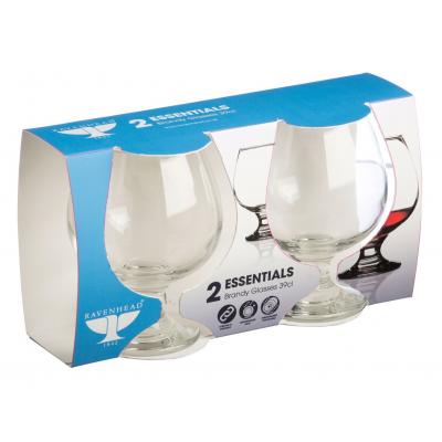 Ravenhead Essentials Brandy Glasses for Homes Offices Workshops Parties Functions Bars Pubs Hotels and Restaurants Clear 23cm x 13cm x 8cm 2Pk 0040.418
