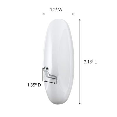 3M Command Water Resistant Wire Hooks with Strips White Medium Pack of 2 17068