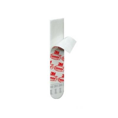 Command Self Adhesive Hanging Utility Hook and Strips Hold Capacity Up to 5lb 2.2Kg White Large Pack of 1 17003ES
