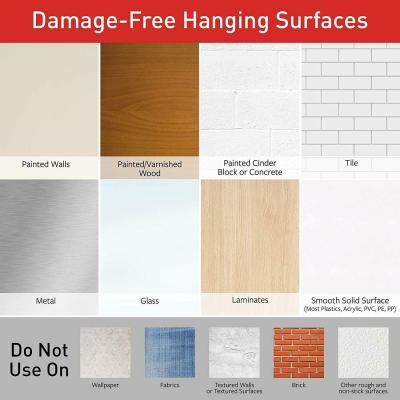 Command White Medium Self Adhesive Damage-Free Water-Resistant Dishwasher Safe Hanging Designer Hooks and Strips Holds 1.3Kg / 3lb 17081ES