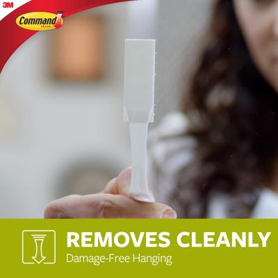 Command Self Adhesive Damage-Free Picture Hanging Removable Strips With Hold Capacity Up To 16 lb 7.2Kg White Large 60cm x 90cm Set of 4-Pcs 17206-ES