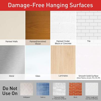 Command Self Adhesive Damage-Free Picture Hanging Removable Strips With Hold Capacity Up To 16 lb 7.2Kg White Large 60cm x 90cm Set of 4-Pcs 17206-ES