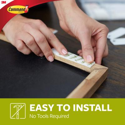 Command White Narrow Self Adhesive Damage-Free Picture Hanging Removable Strips Holds 12lbs/5.4Kg 17207-ES